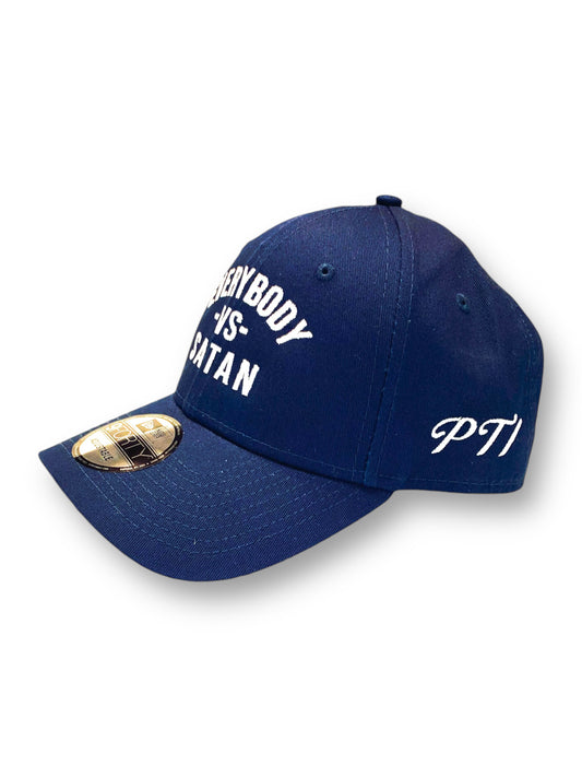Everybody -Vs - Satan New Era Embroidered Navy & White Structured Cap