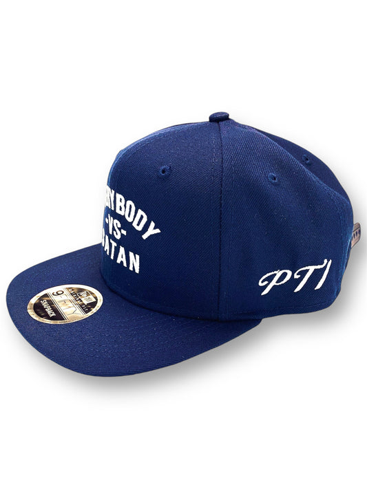 Everybody -Vs- Satan New Era Navy & White Flat Bill Snapback Cap