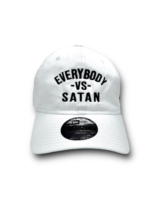 Everybody -Vs-Satan New Era Embroidered White & Black Unstructured Cap
