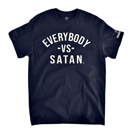 Everybody-Vs-Satan Navy & White Unisex T-shirt