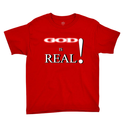 God Is Real Red Youth Unisex T-shirt