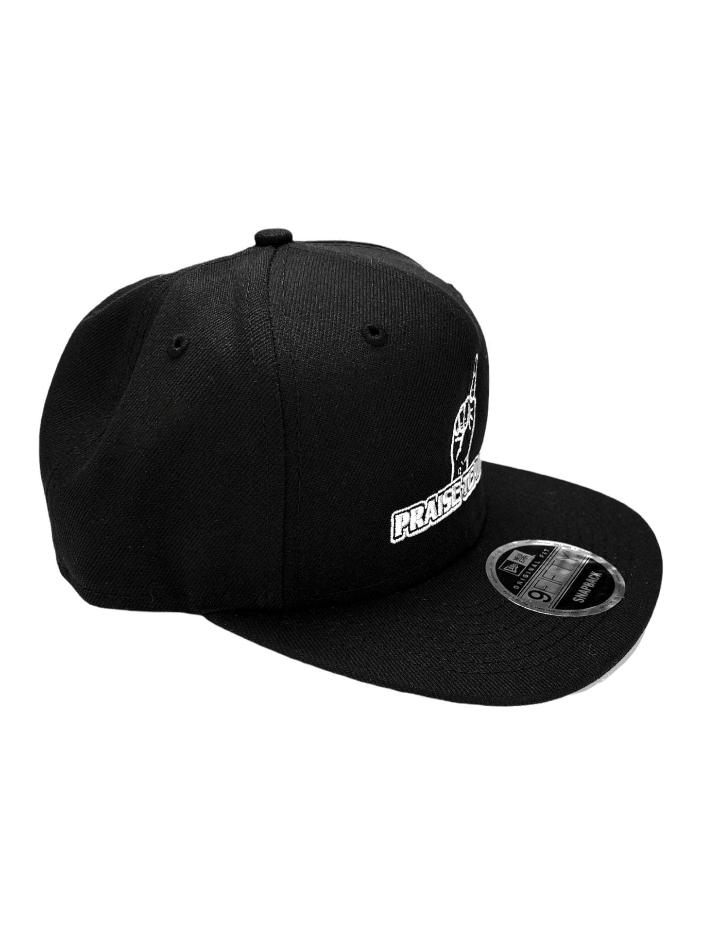 John 3:16 New Era Embroidered Black & White Flat Bill Snapback Cap