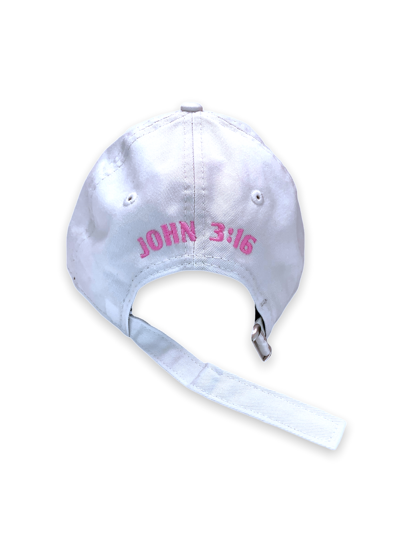 John 3:16 New Era Embroidered White & Pink Unstructured Cap