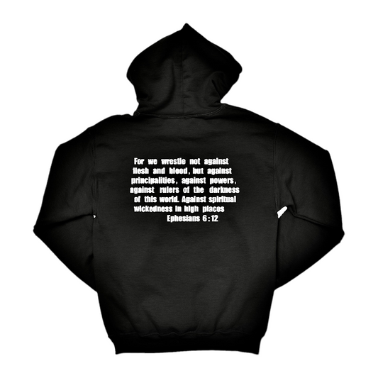 EVS Ephesians 6:12 Black & White Hoodie