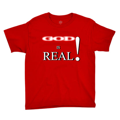 God Is Real Red Youth Unisex T-shirt