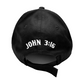 John 3:16 New Era Embroidered Black & White Structured  Cap