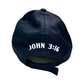 John 3:16 New Era Embroidered  Navy & White Structured Cap