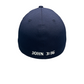 John 3:16 New Era Embroidered Navy & White  Stretch Fit Cap