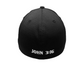 John 3:16 New Era Embroidered Black & White  Stretch Fit Cap